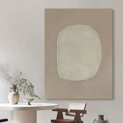 Minimalist Wabi-Sabi Oil Painting for Serene Home Decor