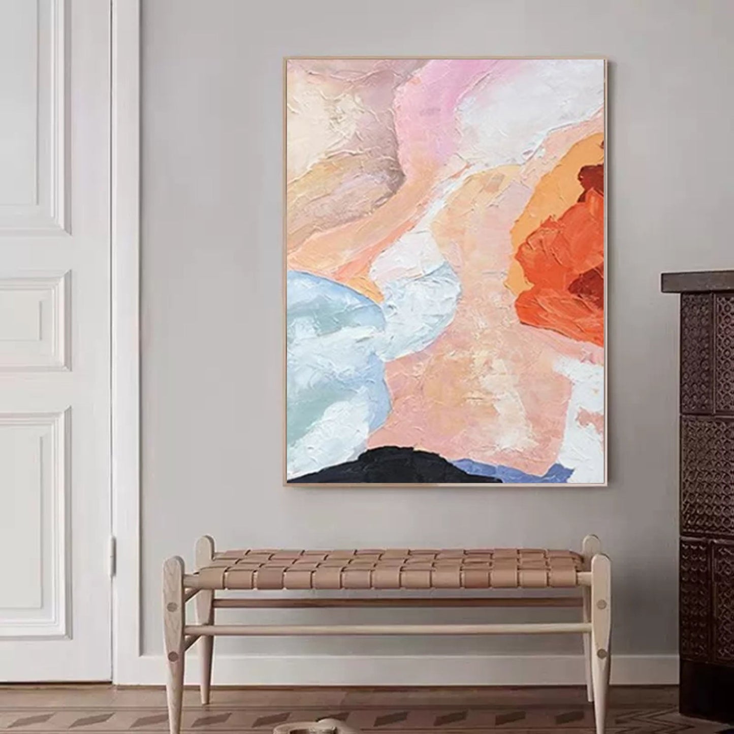 Abstract Minimalist Oil Painting for Modern Home Decor and Art Lovers