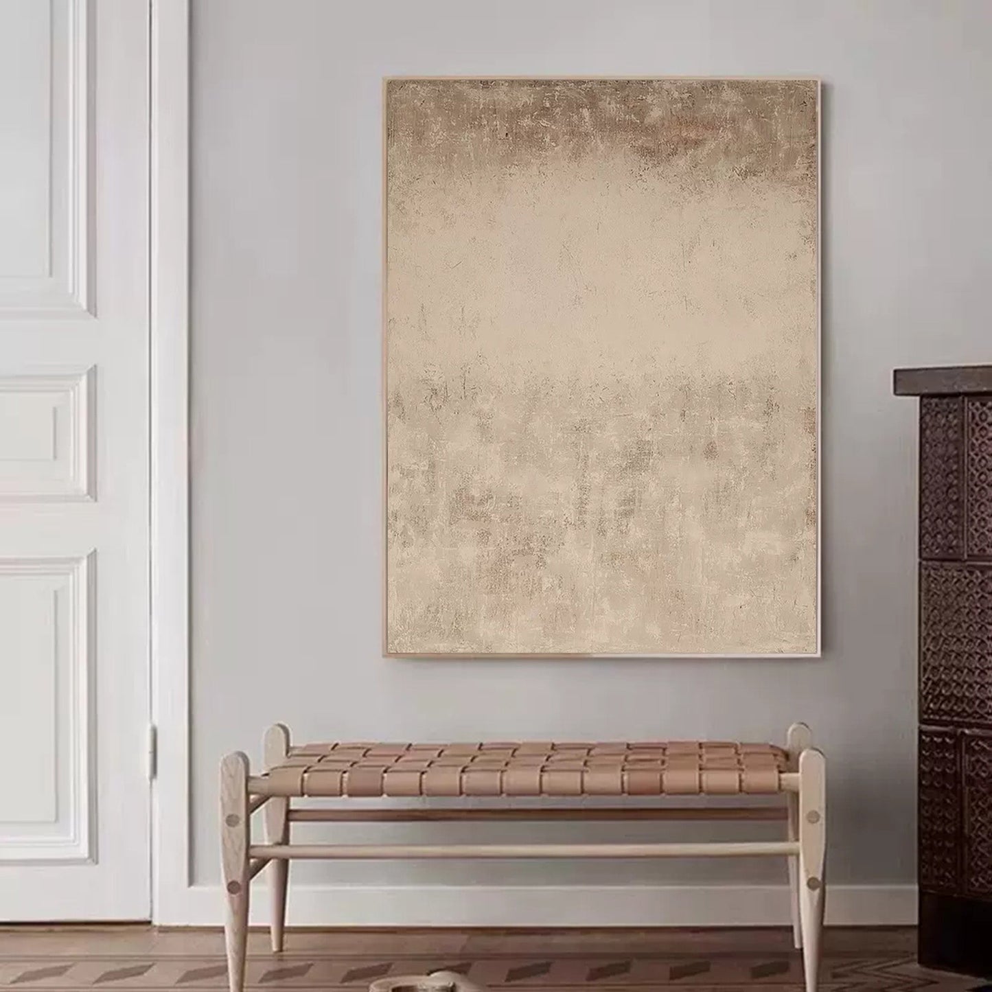 Elegant Minimalist Abstract Oil Painting for Modern Home Decor