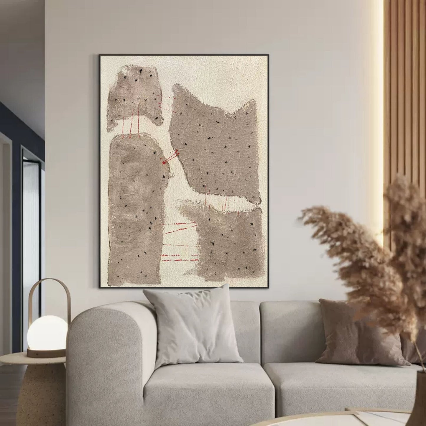 Abstract Wabi-Sabi Canvas Art for Elegant Home Decor and Modern Aesthetics