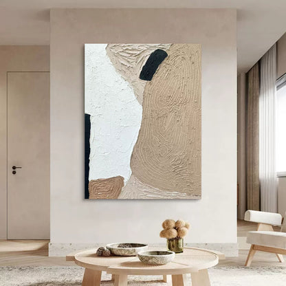 Abstract Minimalist Wabi-Sabi Oil Painting for Modern Home Décor