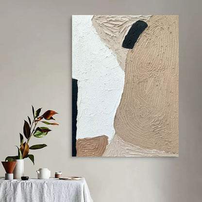 Abstract Minimalist Wabi-Sabi Oil Painting for Modern Home Décor