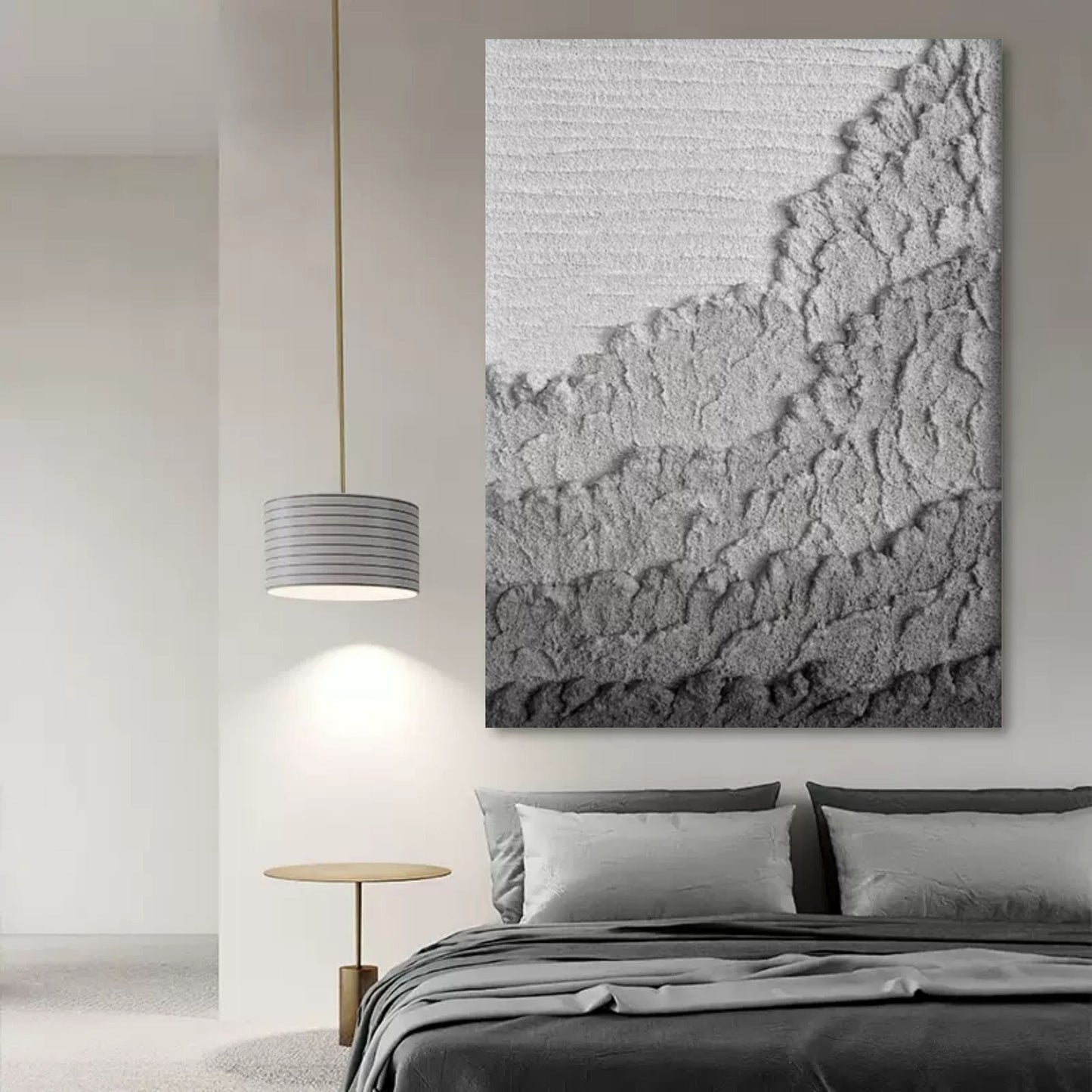 Elegant Wabi-Sabi Art: Textured Wall Décor for Modern Minimalist Spaces