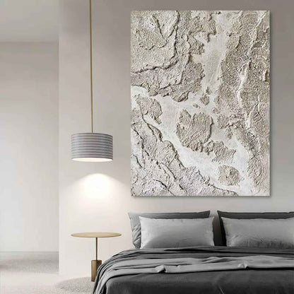 Textured Minimalist Oil Painting for Modern Home Decor