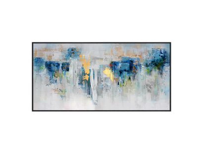 Vibrant Abstract Cityscape Oil Painting for Modern Home Decor