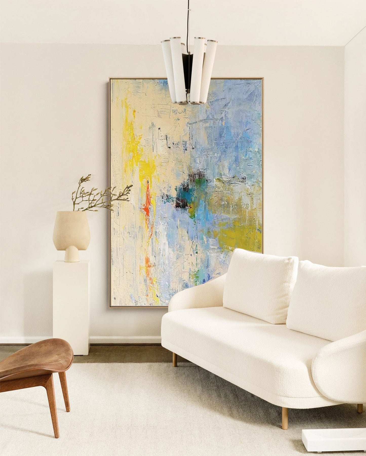 Vibrant Abstract Oil Painting for Modern Home Décor and Wall Art