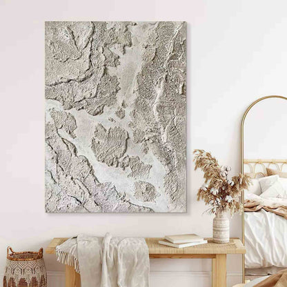 Textured Minimalist Oil Painting for Modern Home Decor