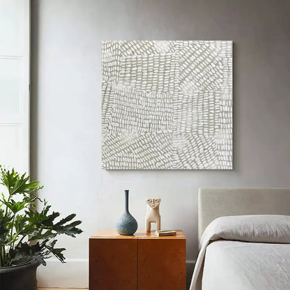 Textured Minimalist Abstract Oil Painting for Modern Home Decor