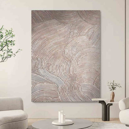 Modern Wabi-Sabi Abstract Oil Painting for Minimalist Home Decor