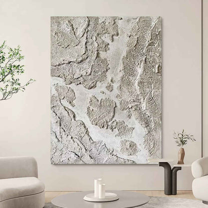 Textured Minimalist Oil Painting for Modern Home Decor