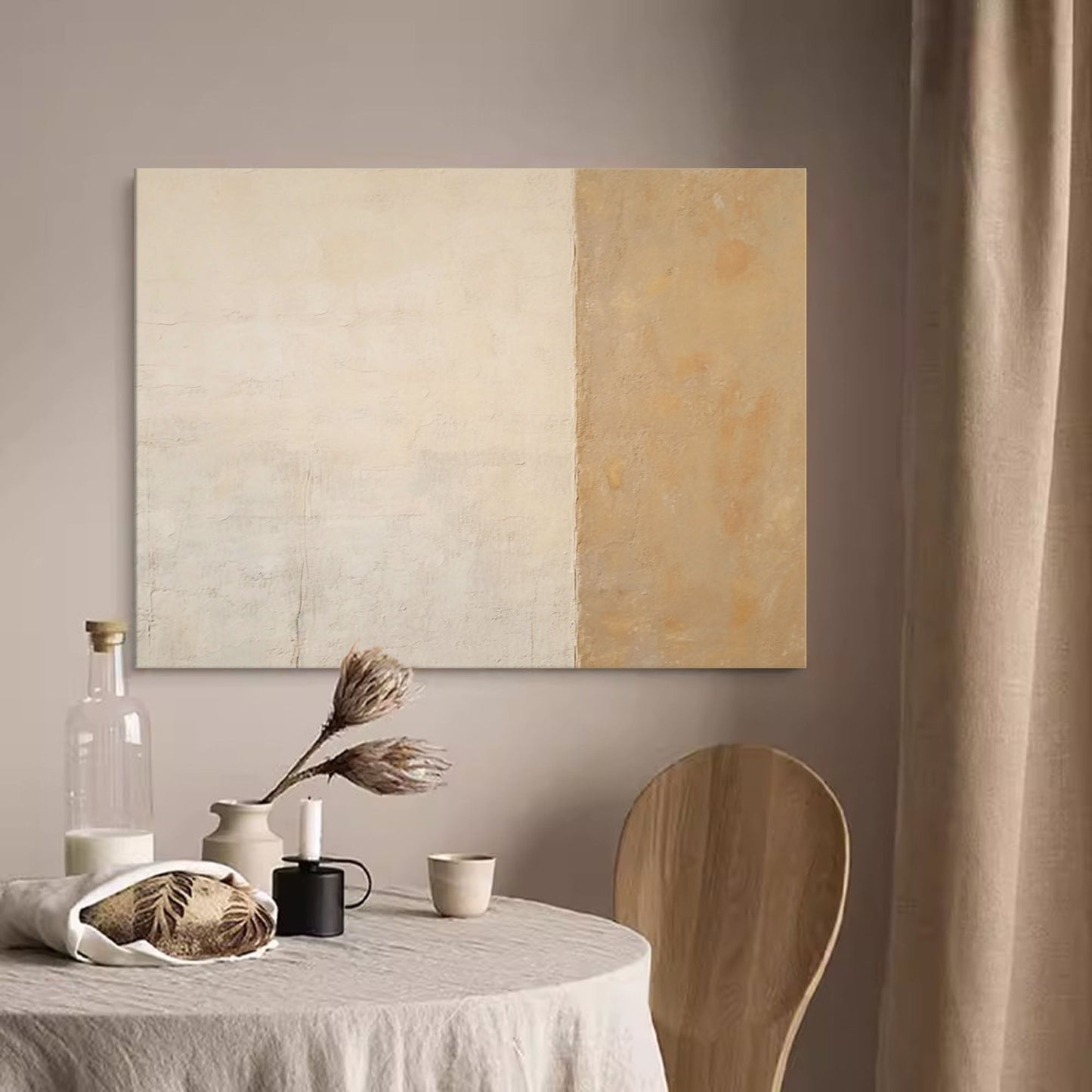 Elegant Minimalist Oil Painting for Modern Home Decor and Art Enthusiasts