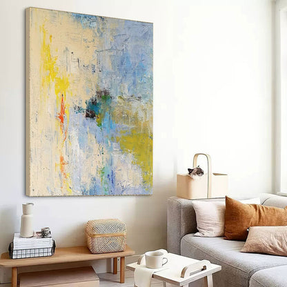 Vibrant Abstract Oil Painting for Modern Home Décor and Wall Art