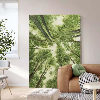 Enchanted Forest Canopy Oil Painting for Nature Lovers