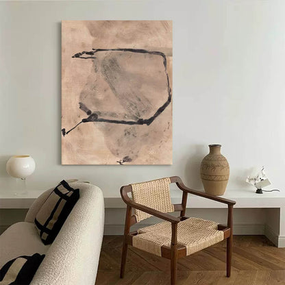 Contemporary Minimalist Abstract Oil Painting for Modern Home Decor