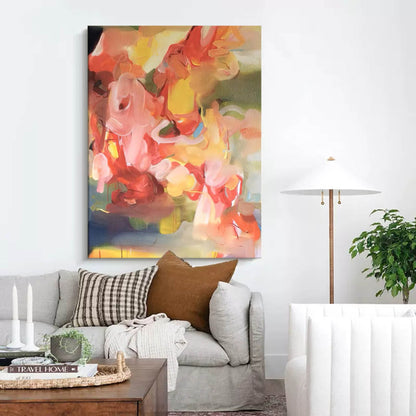 Vibrant Abstract Oil Painting for Modern Home Decor and Art Collectors