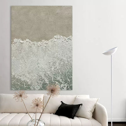 Tranquil Ocean Waves Oil Painting for Serene Home Décor