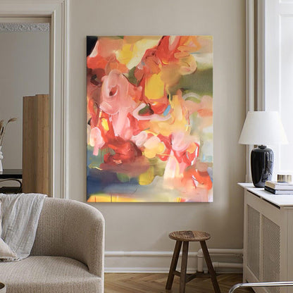 Vibrant Abstract Oil Painting for Modern Home Decor and Art Collectors