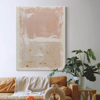 Serene Minimalist Abstract Oil Painting in Soft Pastels for Modern Home Decor