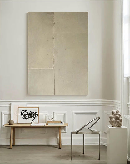 Contemporary Minimalist Geometric Oil Painting for Modern Home Decor