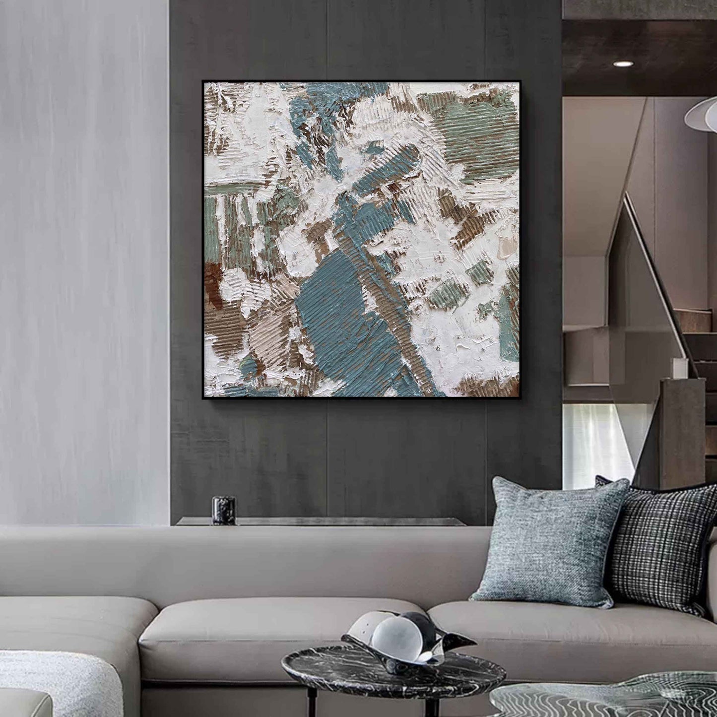 Abstract Wabi-Sabi Oil Painting for Modern Home Decor