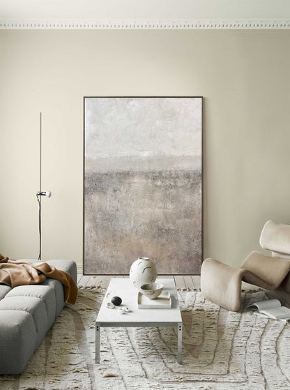 Serene Minimalist Abstract Oil Painting for Calming Home Decor