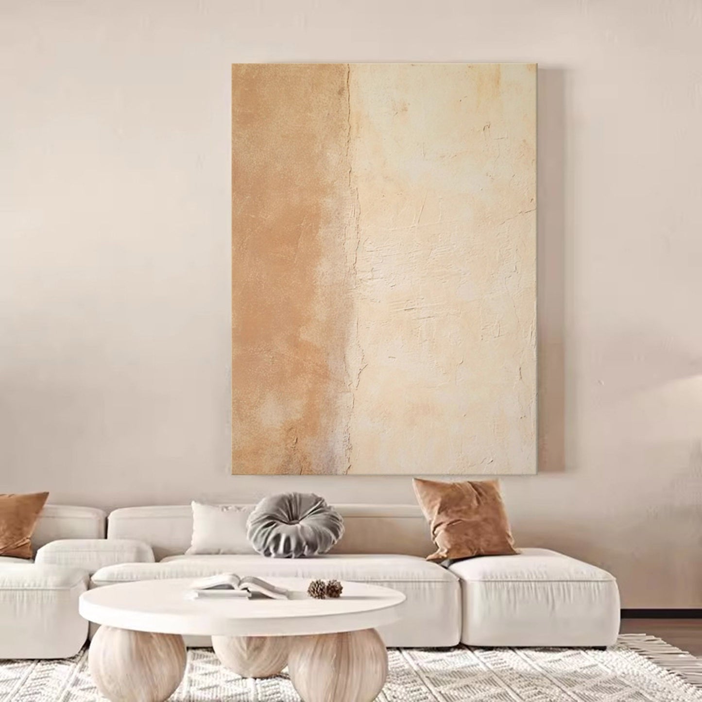Elegant Minimalist Oil Painting for Modern Home Decor