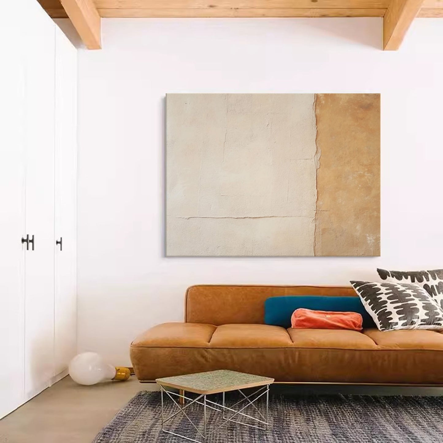 Contemporary Minimalist Oil Painting for Modern Home Decor