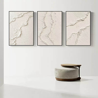 Textured Abstract Triptych for Modern Home Decor