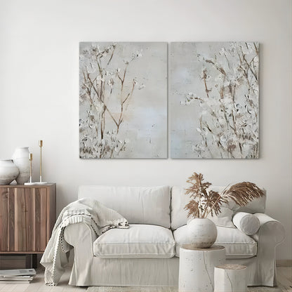 Elegant Wabi-Sabi Floral Wall Art for Minimalist Home Decor