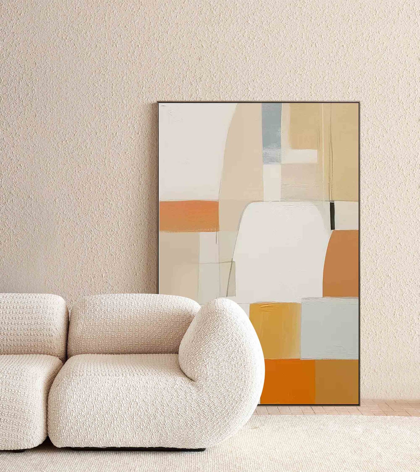 Abstract Geometric Oil Painting for Modern Home Décor and Art Lovers