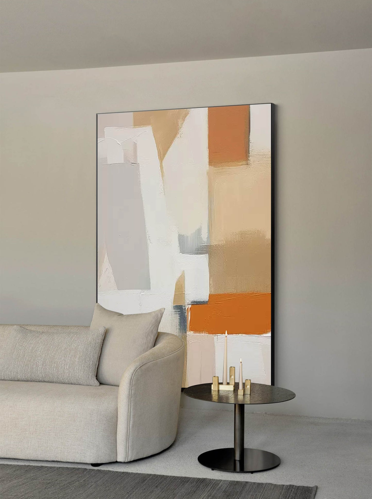 Abstract Geometric Oil Painting for Modern Home Decor and Art Collectors