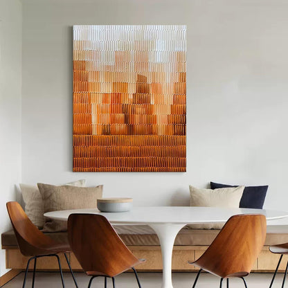 Warm Abstract Oil Painting for Modern Home Décor and Art Enthusiasts