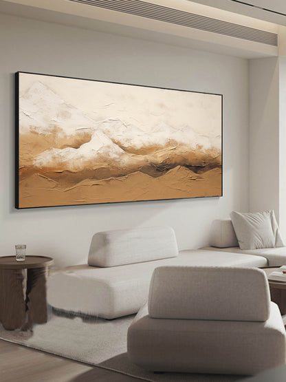 Abstract Mountain Landscape Oil Painting for Modern Home Decor