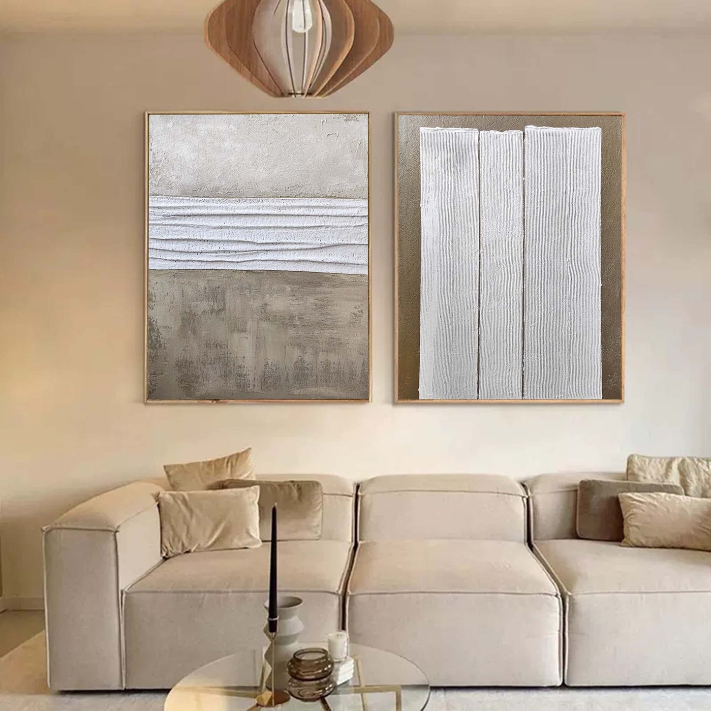 Elegant Minimalist Abstract Oil Painting for Modern Home Decor
