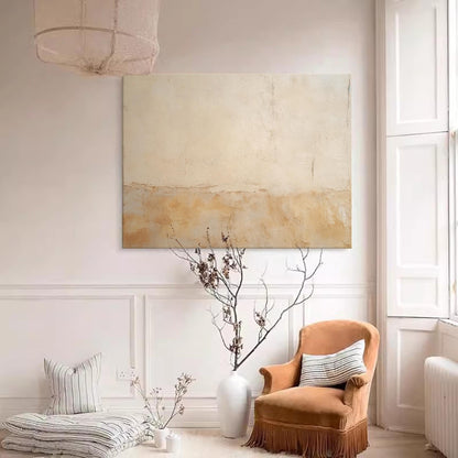 Serene Abstract Oil Painting for Modern Minimalist Home Decor