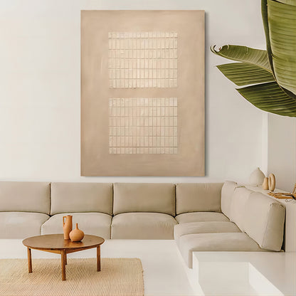 Elegant Minimalist Wabi-Sabi Oil Painting for Serene Home Decor