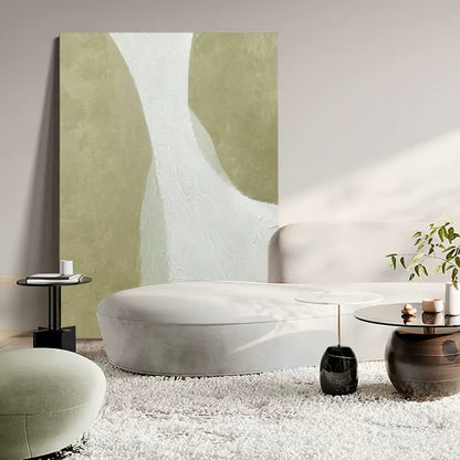 Serene Minimalist Abstract Oil Painting for Modern Home Décor