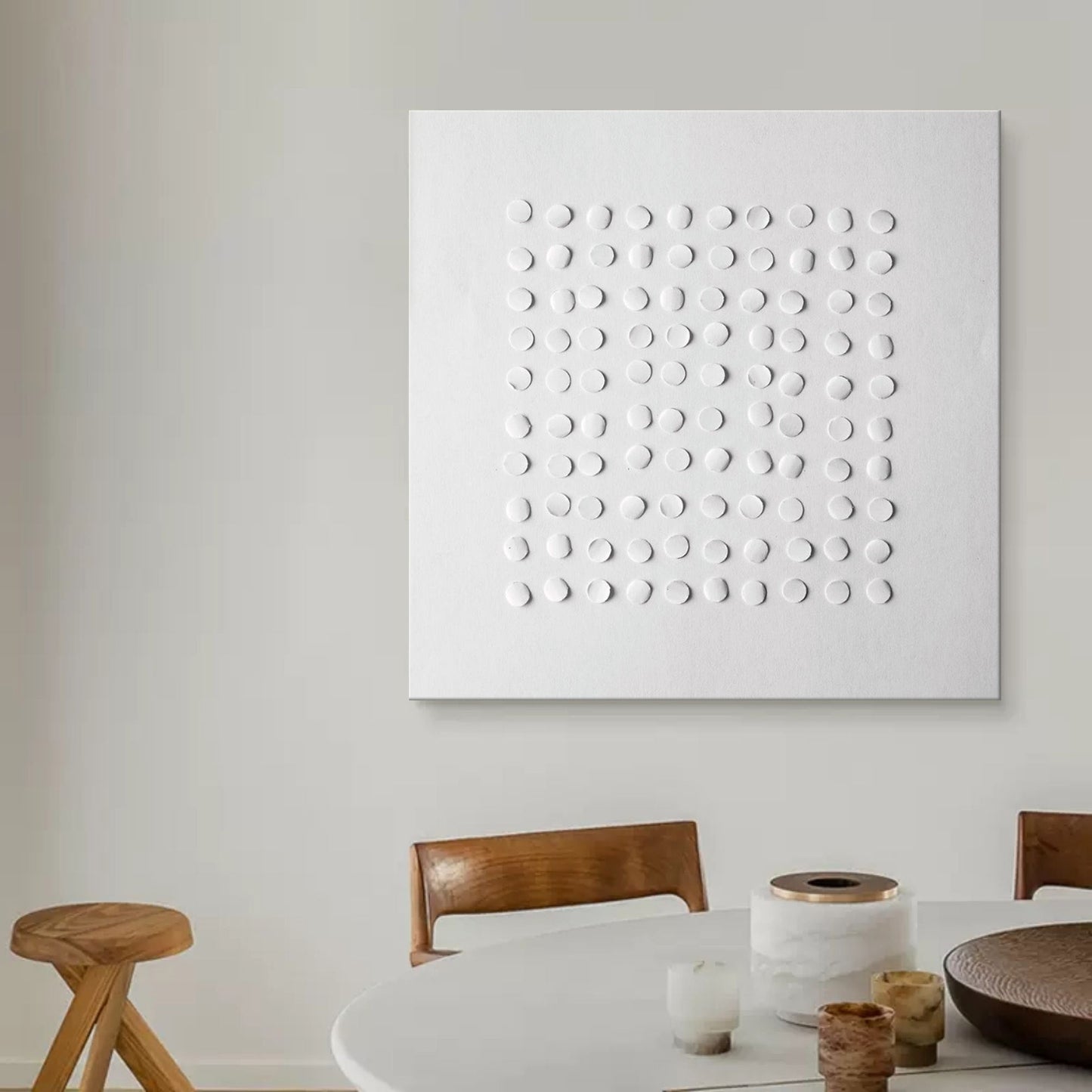 Minimalist Wabi-Sabi Style Oil Painting for Modern Wall Decor