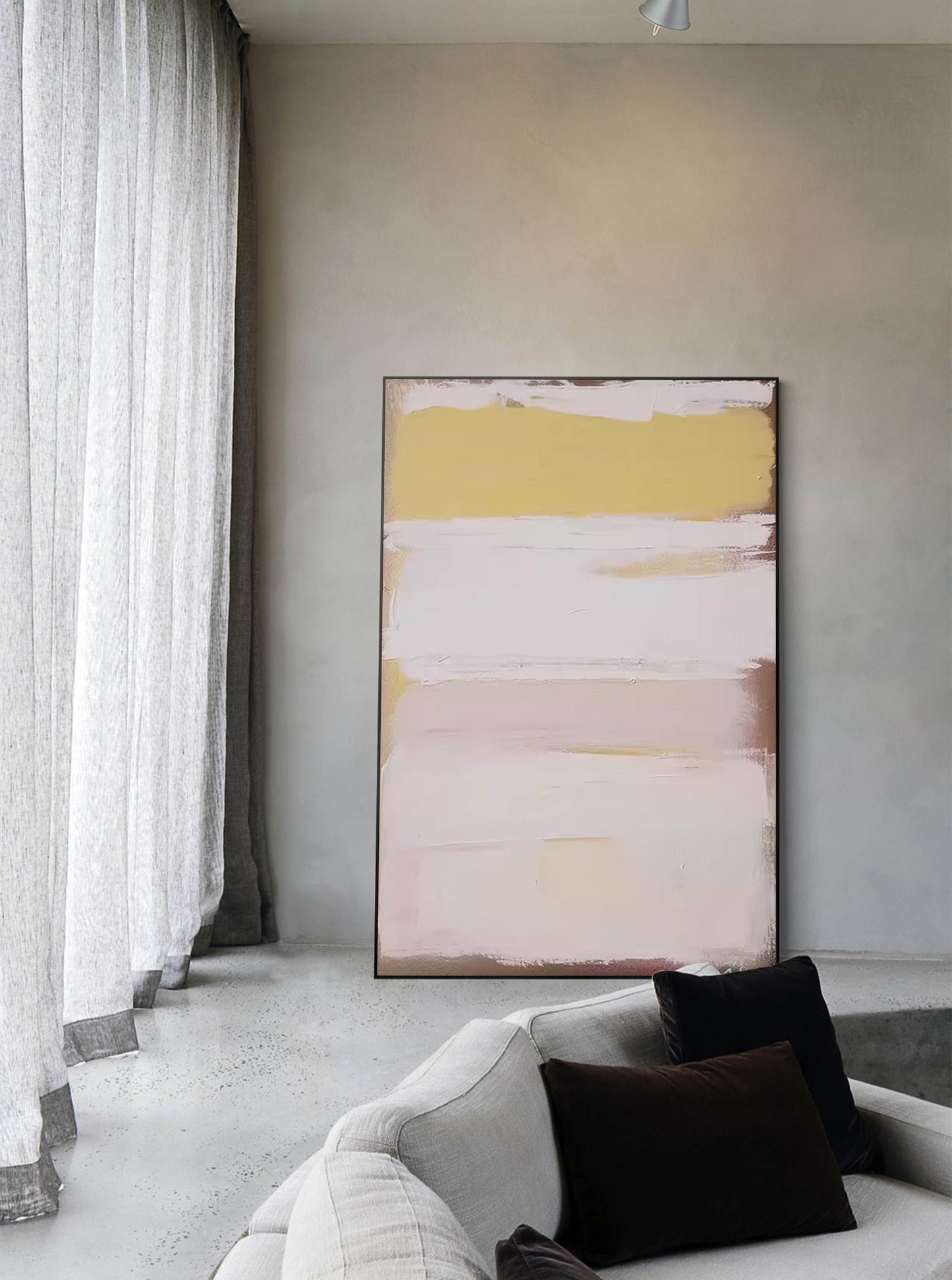 Elegant Minimalist Oil Painting for Modern Home Decor and Art Lovers