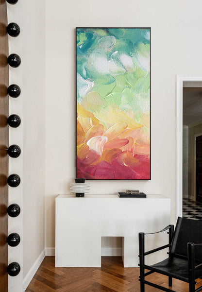 Vibrant Abstract Oil Painting for Modern Home Decor and Wall Art