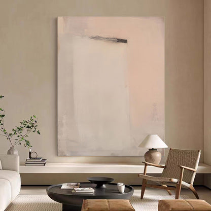 Serene Minimalist Abstract Oil Painting for Modern Home Decor