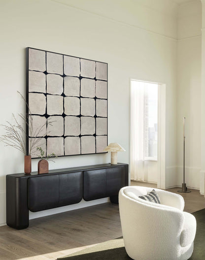 Modern Minimalist Geometric Oil Painting for Contemporary Home Decor