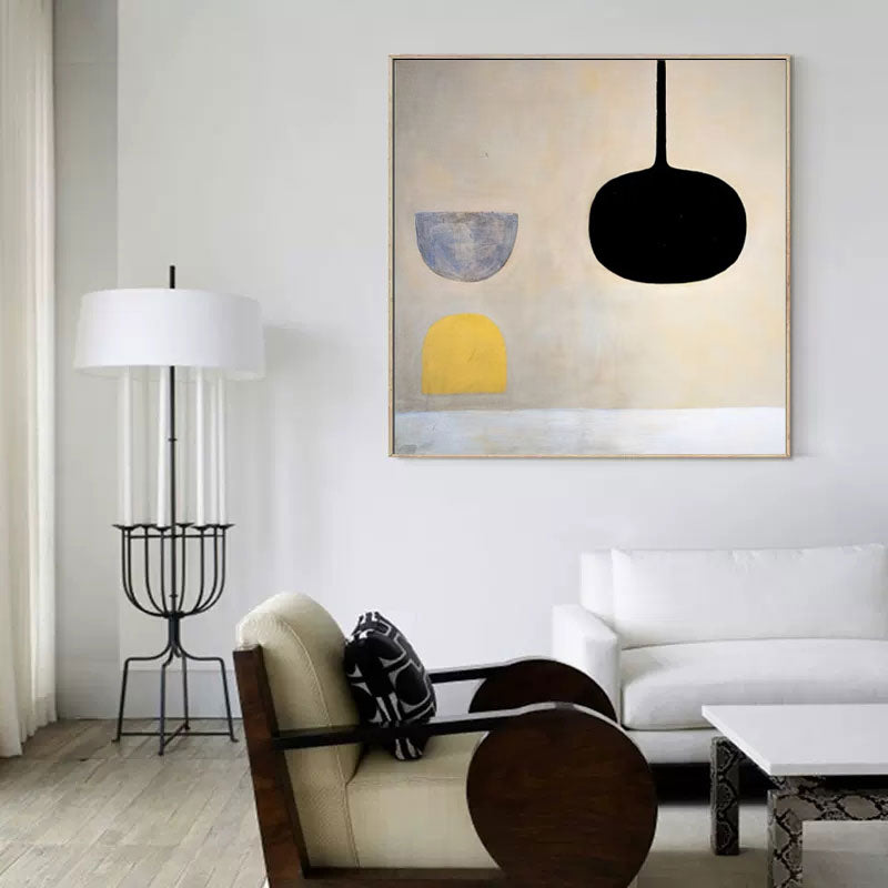 Abstract Minimalist Oil Painting for Modern Home Décor