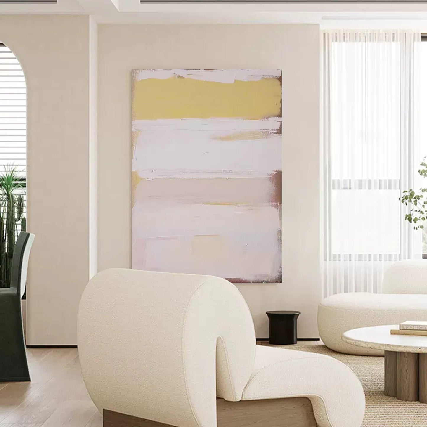 Elegant Minimalist Oil Painting for Modern Home Decor and Art Lovers