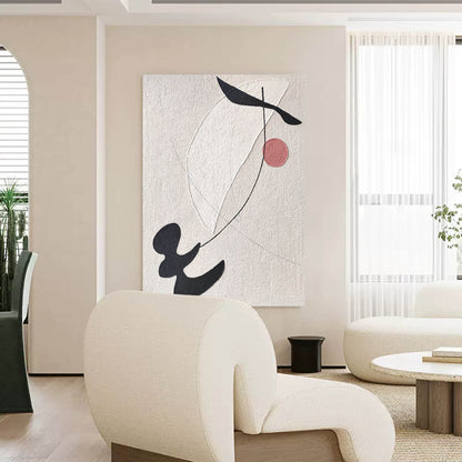 Abstract Minimalist Geometric Oil Painting for Modern Home Decor