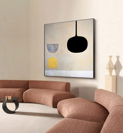 Abstract Minimalist Oil Painting for Modern Home Décor