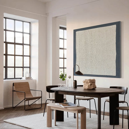 Elegant Minimalist White Texture Oil Painting for Modern Home Decor