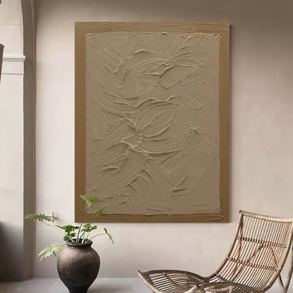 Textured Wabi-Sabi Wall Art | Modern Organic Oil Painting for Home Decor