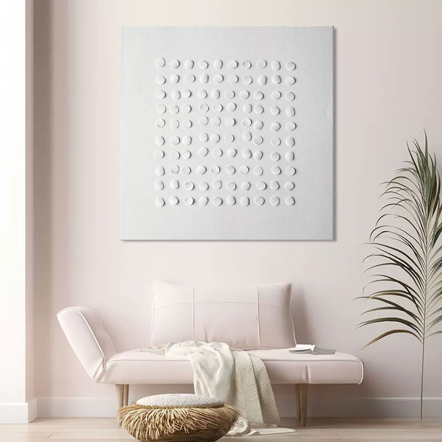 Minimalist Wabi-Sabi Style Oil Painting for Modern Wall Decor
