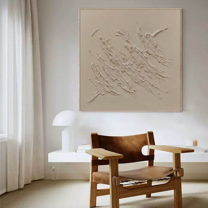Elegant Minimalist Abstract Oil Painting for Modern Interior Decor